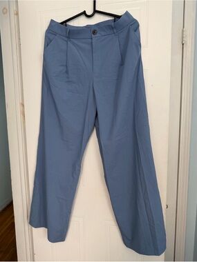 Zara Wide-Leg Women’s Dress Pants in Mid Blue